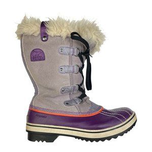 Sorel Gray Purple Joan of Arctic Winter Snow Boots 6